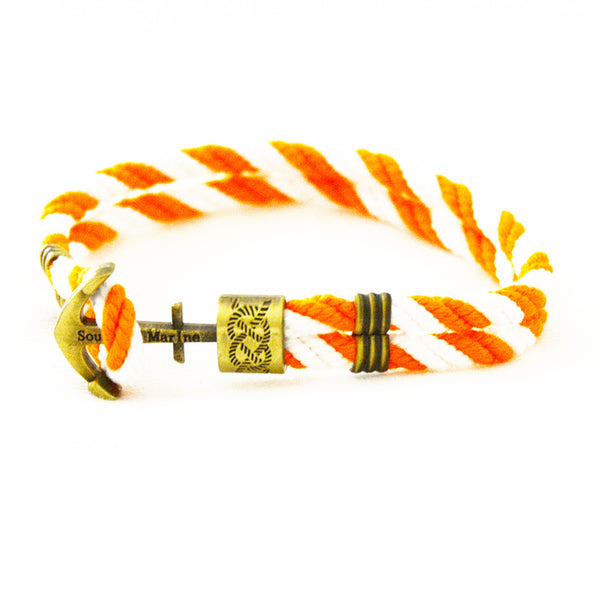Southern Marine's Buccaneer Anchor Bracelet - 'The Coastguard Stripe'