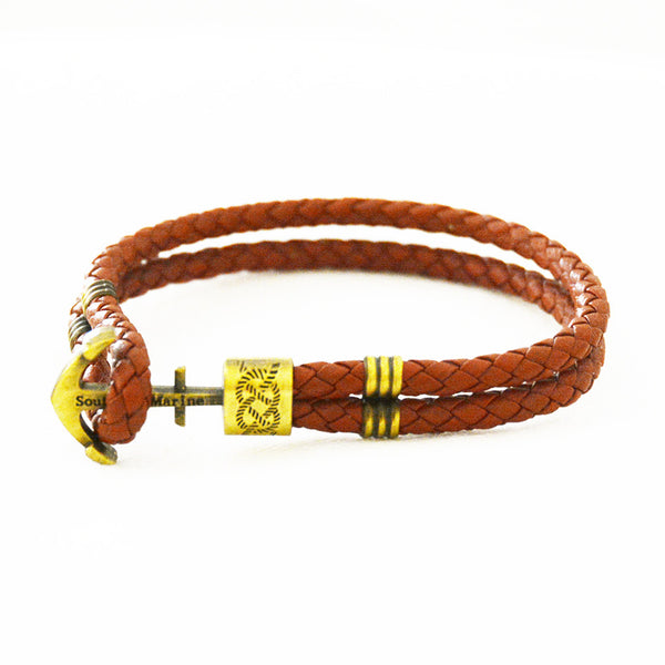 Southern Marine's Buccaneer Leather Anchor Bracelet - 'The Morston'