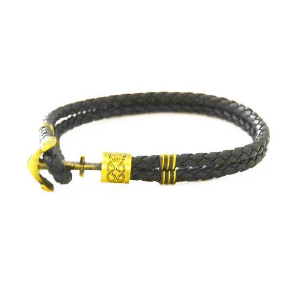 Southern Marine's Buccaneer Leather Anchor Bracelet - 'The Burnham'   ON SALE