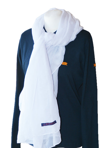 Southern Marine's Lightweight Summer Scarf - In White      ON SALE