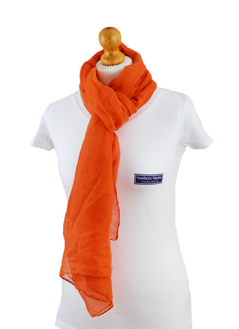 Southern Marine's Lightweight Summer Scarf - In Orange     ON SALE