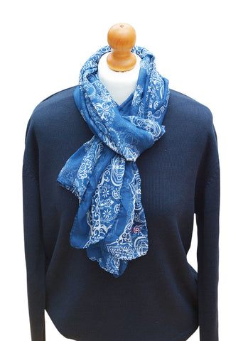 Southern Marine's Navy Lightweight Summer Scarf - The Georgie    ON SALE