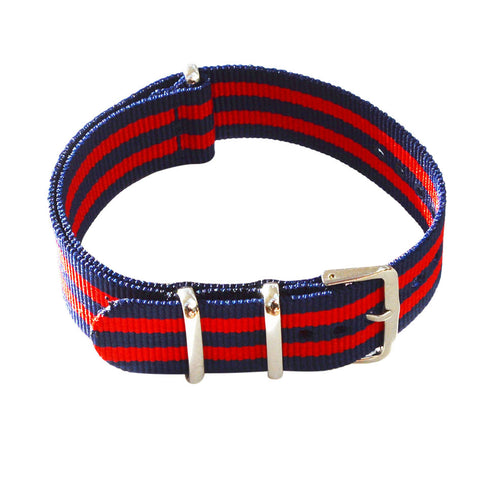 Southern Marine's 22mm NATO Nylon Watch Strap - In Red and Blue    ON SALE