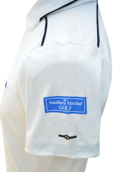 Southern Marine's Golf Polo Shirt - The Eaton in White     ON SALE