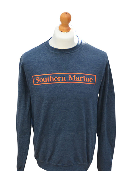 Southern Marine's Crew Sweatshirt (Lightweight) with Orange Logo - The Harrison   ON SALE