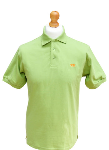 Southern Marine's Men's Pique Cotton Polo Shirt - The Badger In Willow Green   ON SALE