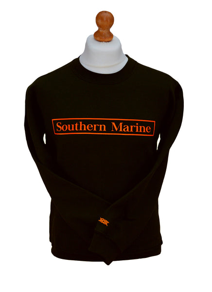 Southern Marine's Crew Sweatshirt with Orange Logo - The Andrew     ON SALE