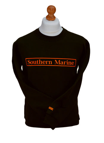 Southern Marine's Crew Sweatshirt with Orange Logo - The Andrew     ON SALE