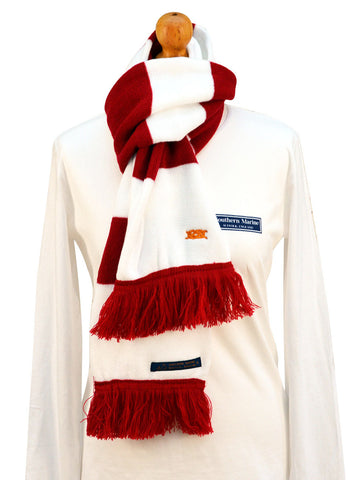 The Old Prep School Scarf (Red and White Stripe) - The Waldo