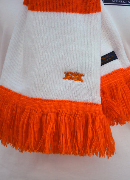 The Old Prep School Scarf (Orange and White Stripe) - The Cruyff