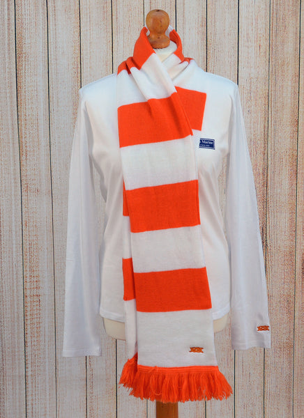 The Old Prep School Scarf (Orange and White Stripe) - The Cruyff