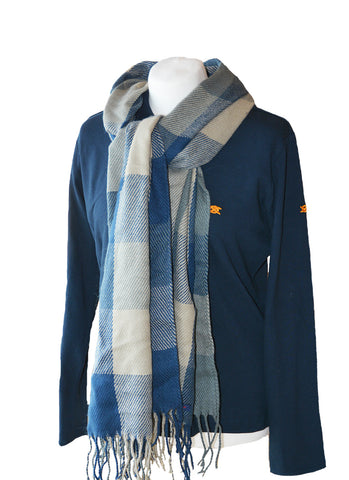Southern Marine's Plaid Scarf in Blue    ON SALE